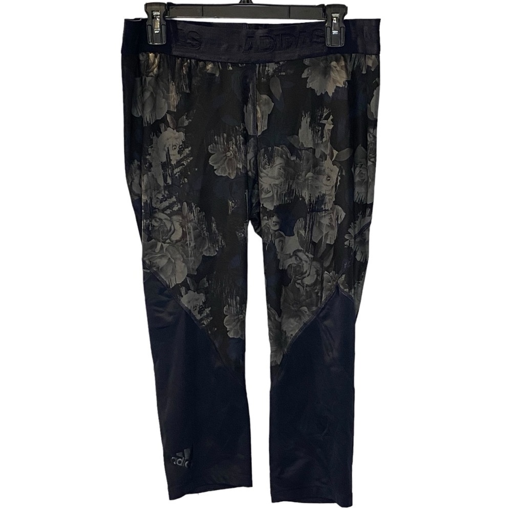 Adidas Techfit Climacool Compression Leggings Women’s Size XL Navy Floral